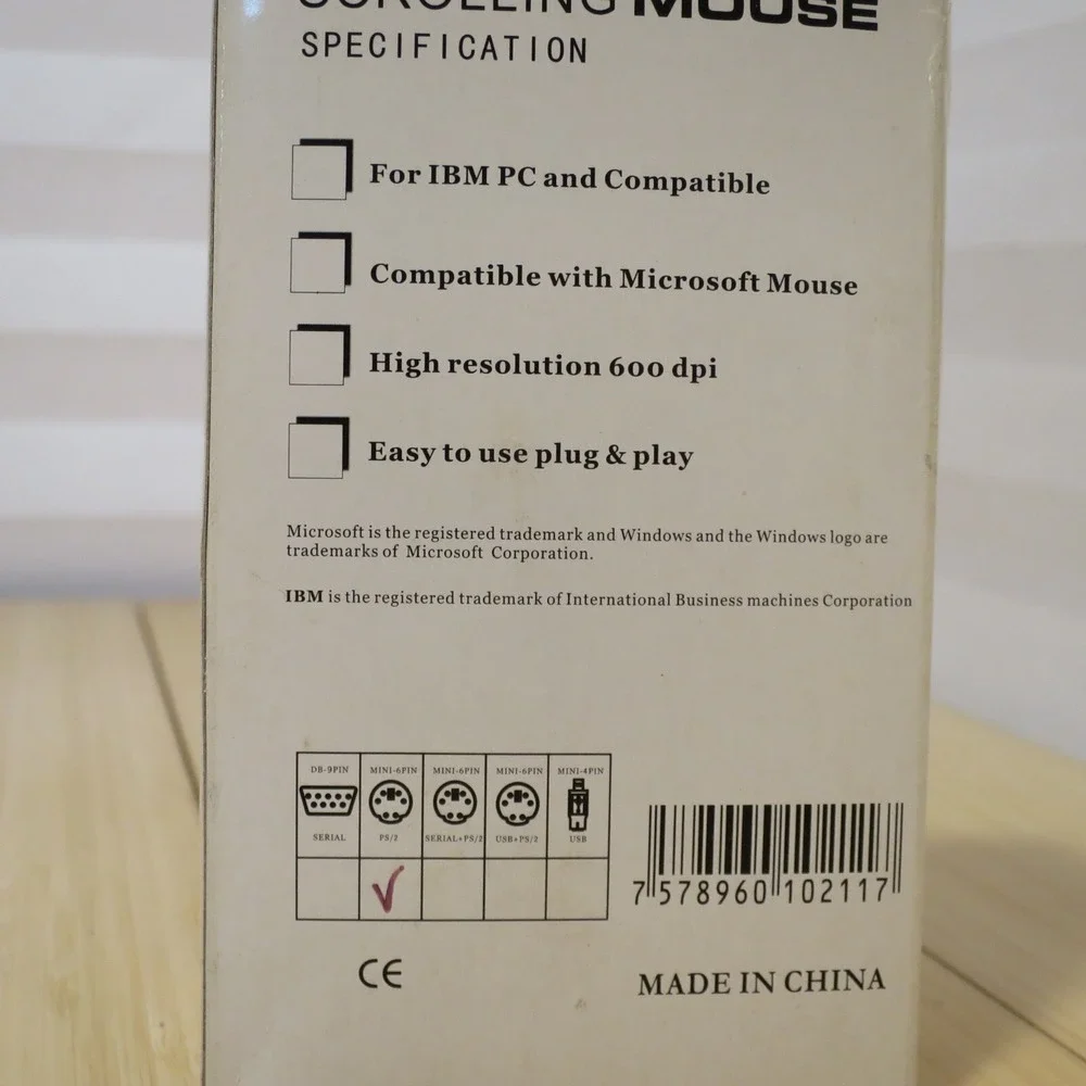 Designer Scrolling Mouse‎ Model H2002 PS2 600DPI (1 of 2)
